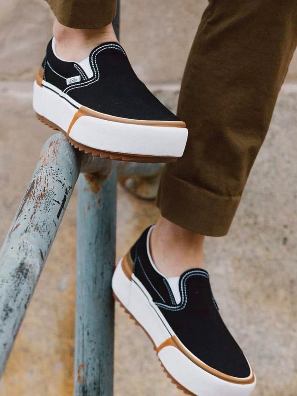 Vans slip on stacked/ platform